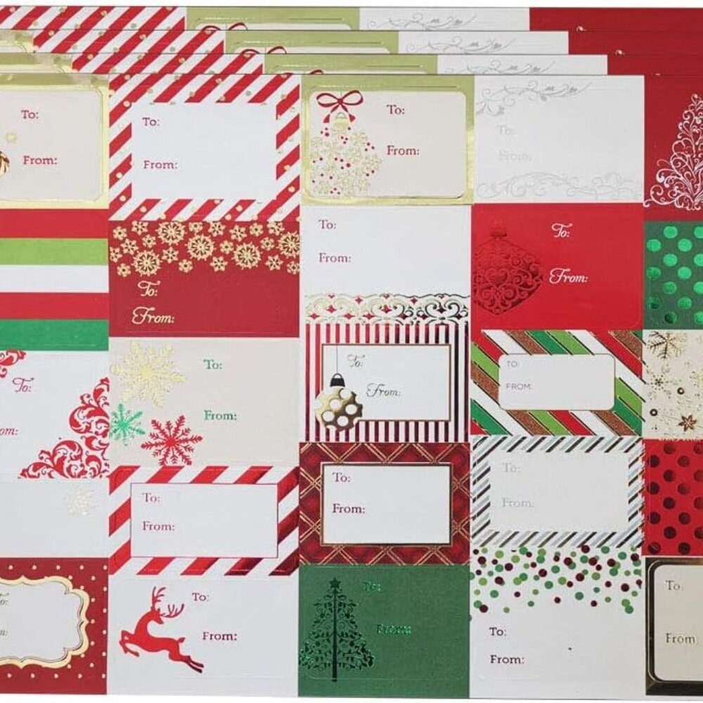 Christmas Sticker Labels,Self Adhesive Gift Stickers Holiday Gift Name Decals fo